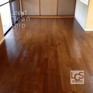 フローリングの洗浄ワックス後