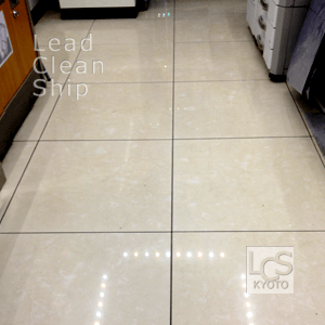 セラミックタイルの洗浄後