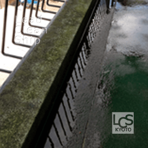 ハイツ共用床の洗浄前