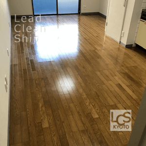 フローリングの剥離作業後