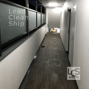 マンションの壁面洗浄後