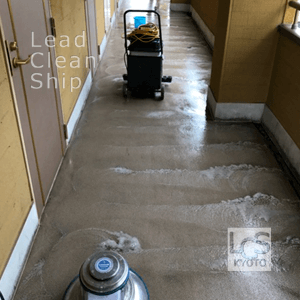 上京区マンション共用廊下洗浄