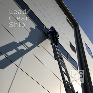 高所ガラス清掃・ハシゴ