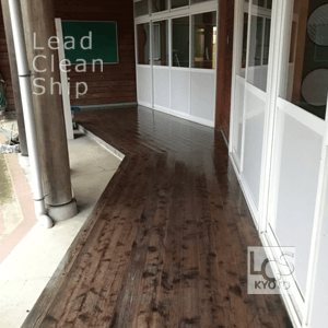 保育園・フローリングの清掃後