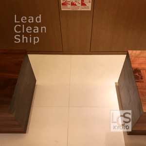 ライムストーンのしみ抜き研磨後１