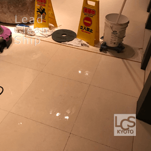 ライムストーン研磨作業