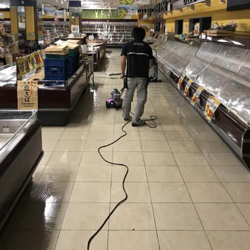 西京区のスーパーマーケット洗浄