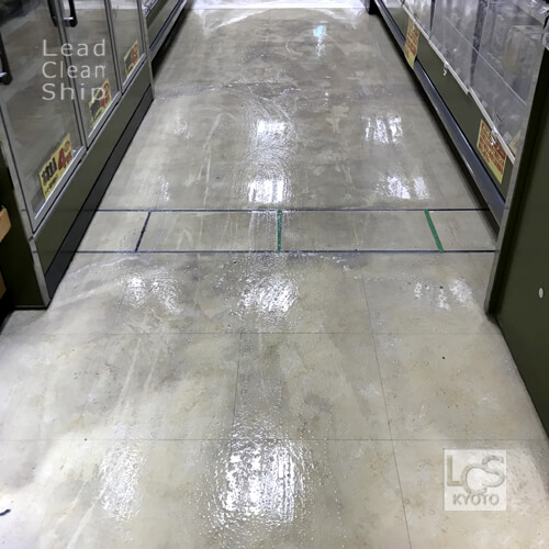 ワックス剥離剤塗布後