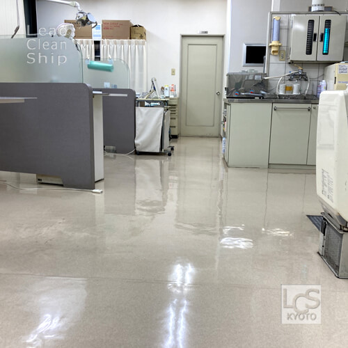 歯科医院さま床洗浄ワックス４：LCS京都