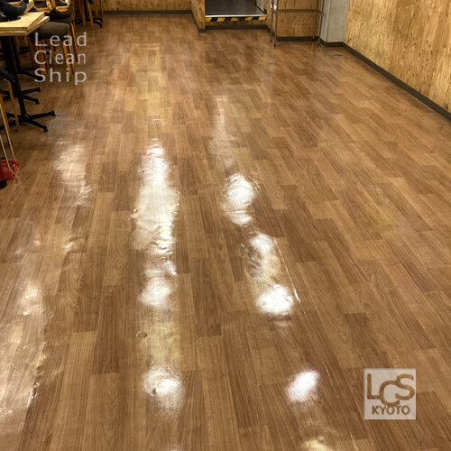 飲食店さま床ワックス後