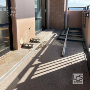 ベランダ丸洗い前：西京区