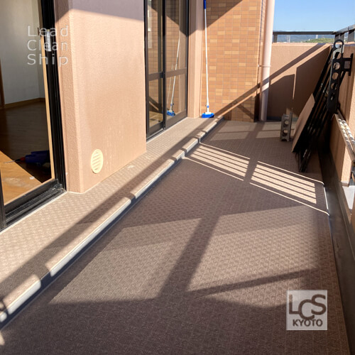 ベランダ丸洗い後：西京区