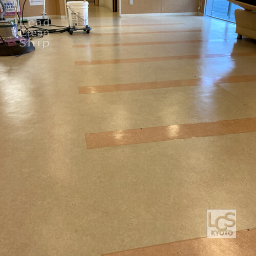 クリニックさま床ワックス前：西京区