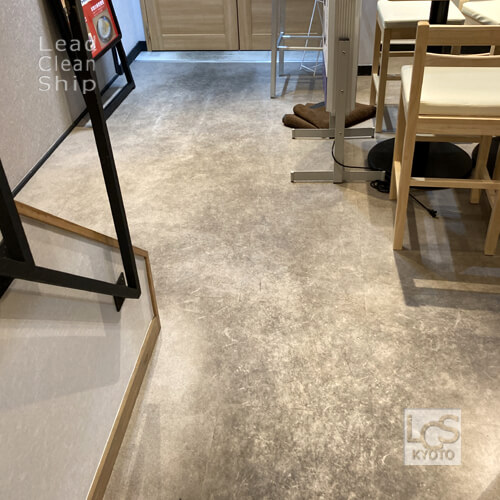 中京区の居酒屋さま床洗浄前３
