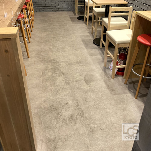 中京区の居酒屋さま床洗浄前２