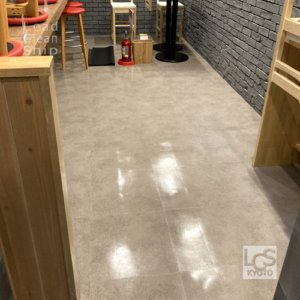 中京区の居酒屋さま床洗浄後２