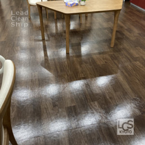 北区の福祉施設さまで床ワックス仕上がり