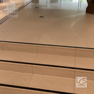 高級ホテルさまの石床研磨クリーニング後