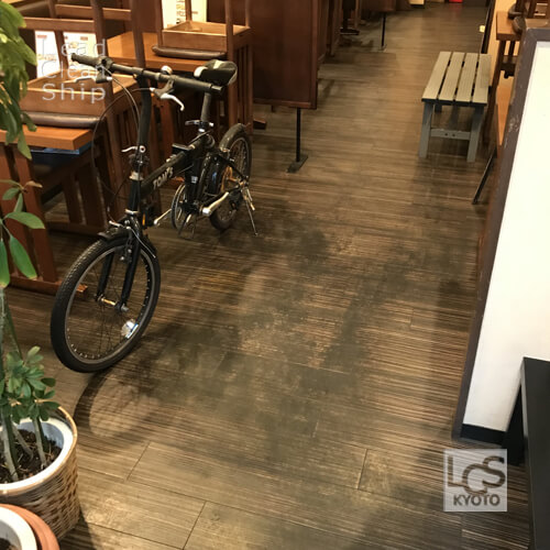 京都市の飲食店さま床洗浄前