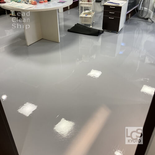 歯科医院さま床洗浄ワックス塗布