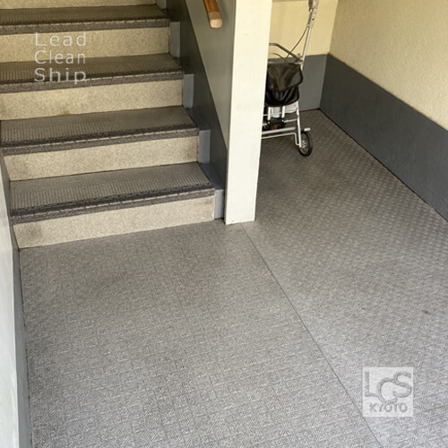 団地共用部の清掃後2