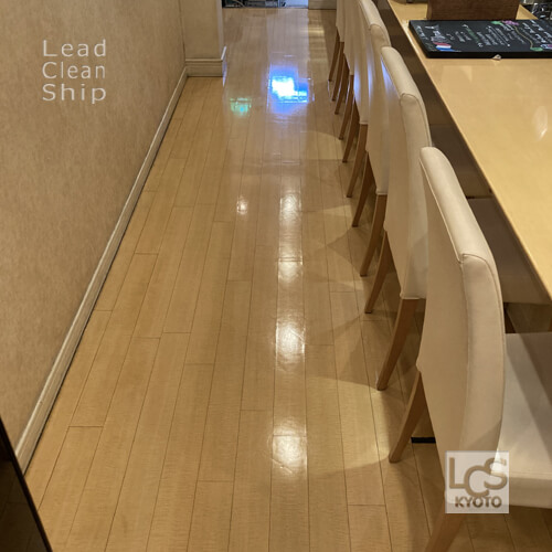 レストラン床洗浄後２