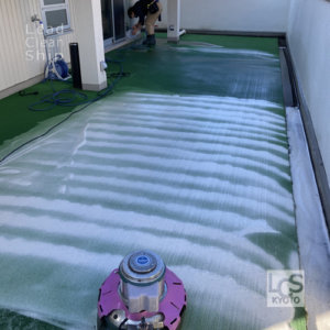 会社事務所のベランダ清掃