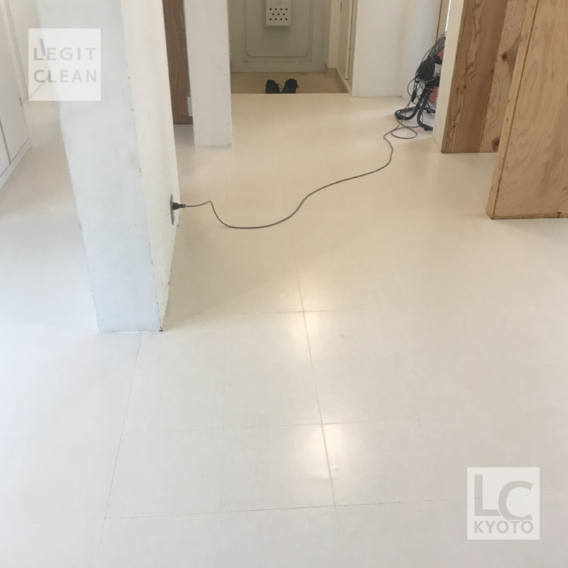 京都市の空室清掃、白い床のお部屋