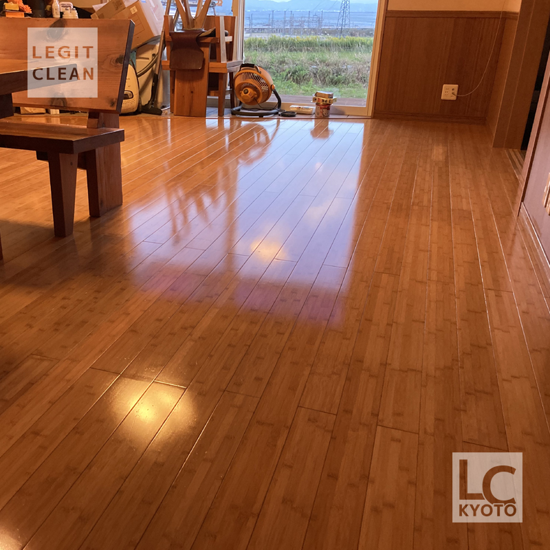 滋賀県大津市の空室清掃ワックス塗布完了