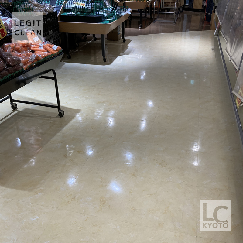 京都市中京区のスーパーさまのワックス仕上がり画像