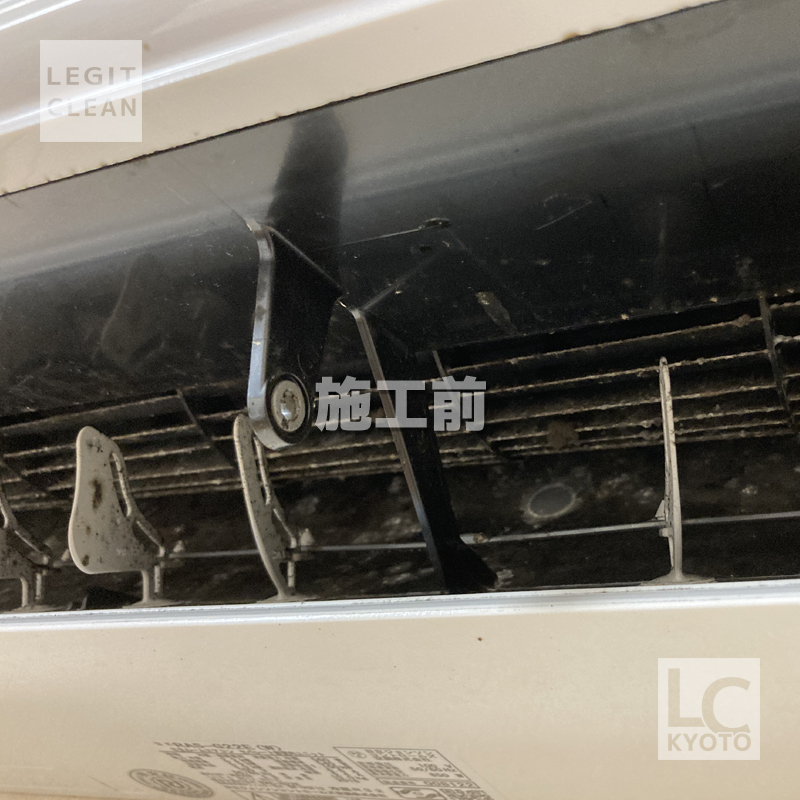 お掃除機能付きエアコン(RAS-G22E)洗浄前の吹き出し口2