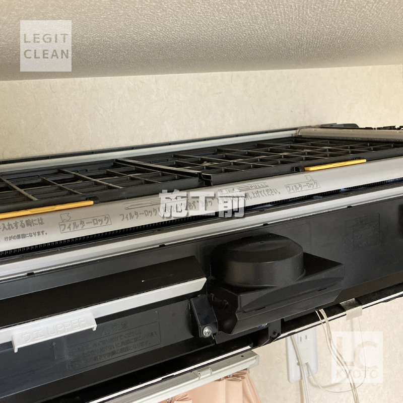 お掃除機能付きエアコン(RAS-G22E)洗浄前のお掃除ユニット