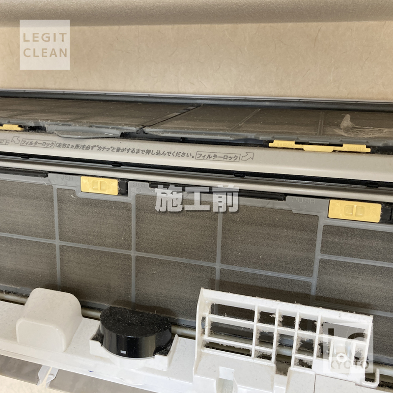 お掃除機能付きエアコン（RAS-X40E2）洗浄前のお掃除ユニット