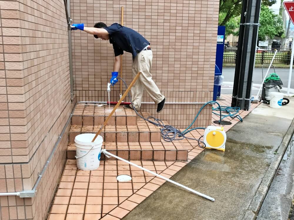 外構手洗い洗浄